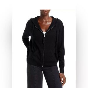 Aqua Black Cashmere Hoodie - Size S